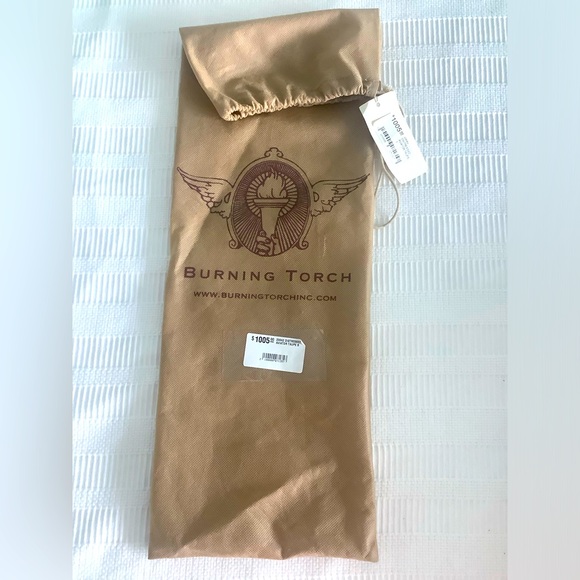 Burning Torch Aviator washable leather jacket Taupe Light Brown Cocoa sz S 2-4 - Picture 10 of 10